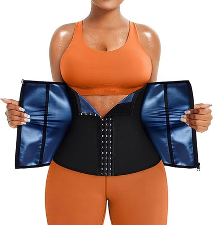 Termal Bel Korsesi – Agraflı, Terletici & Sıkılaştırıcı Fitness Kemeri